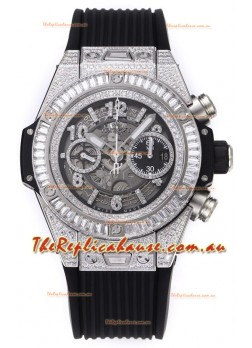 Hublot Big Bang Unico Stainless Steel Diamonds Casing 1:1 Mirror Edition Swiss Replica Watch