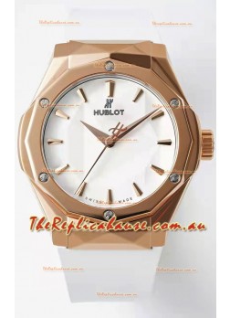 Hublot Classic Fusion Orlinski King Gold 40MM Edition White Dial Swiss Replica Watch
