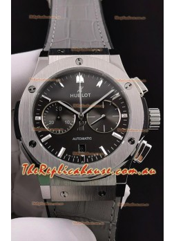 Hublot Classic Fusion Chronograph Stainless Steel Casing Grey Dial 1:1 Mirror Replica Watch 