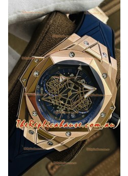 Hublot Big Bang UNICO Sang Bleu II Rose Gold 1:1 Mirror Quality Swiss Replica Watch 