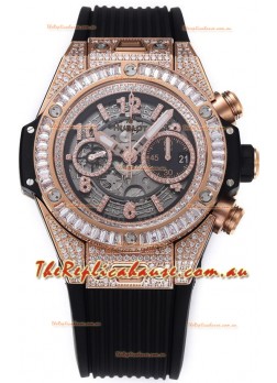 Hublot Big Bang Unico Rose Gold Diamonds Casing 1:1 Mirror Edition Swiss Replica Watch