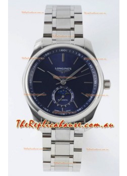 Longines Master Collection Automatic Moonphase Blue Dial Swiss Replica Watch Steel Strap