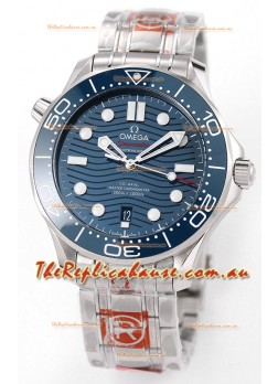 Omega Seamaster 300M Master Chronometer Blue Swiss 904L Steel 1:1 Mirror Replica Watch