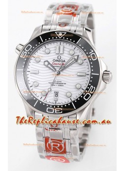 Omega Seamaster 300M Master Chronometer White Swiss 904L Steel 1:1 Mirror Replica Watch