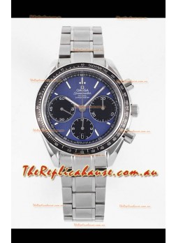 Omega Speedmaster Racing 904L Steel Chronograph 1:1 Mirror Replica in Blue Dial