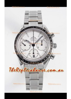 Omega Speedmaster Racing 904L Steel Chronograph 1:1 Mirror Replica in White Dial
