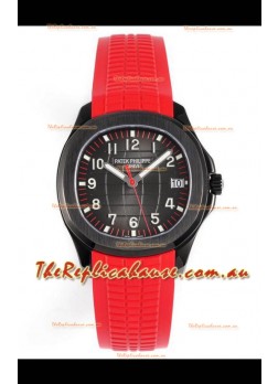 Patek Philippe Aquanaut 5167 Black Venom Edition 1:1 Mirror Replica Watch - Red Strap