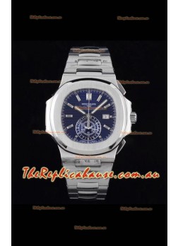 Patek Philippe Nautilus 5980/1A 904L Steel Case in Blue Dial - 1:1 Mirror Replica