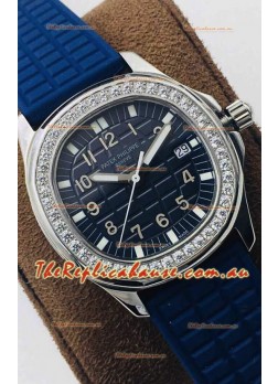 Patek Philippe Aquanaut 5067A Swiss Replica Watch in Stainless Steel Diamonds Bezel 35MM