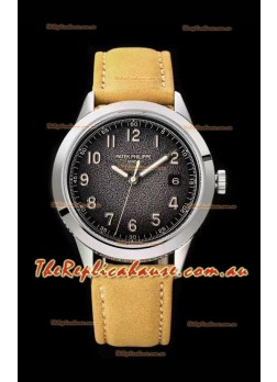 Patek Philippe Calatrava 5226G-001 904L Steel 1:1 Mirror Replica Watch Leather Strap