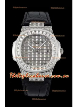 Patek Philippe Nautilus 5711/A Swiss Replica Watch 1:1 Mirror Replica in 904L Steel Diamonds Casing