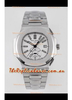 Patek Philippe Nautilus 5980/1A 904L Steel Case in White Dial - 1:1 Mirror Replica