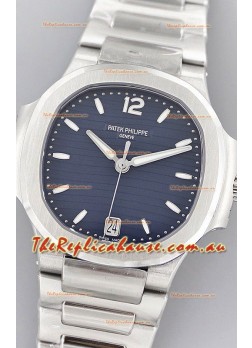 Patek Philippe Nautilus 7118/1A Blue Dial 1:1 Mirror Swiss Replica Watch in 904L Steel 