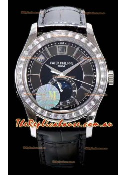 Patek Philippe 5205-001 Complications MoonPhase Dark Grey Dial 1:1 Mirror Swiss Replica Watch