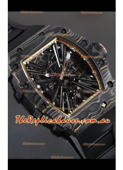 Richard Mille RM12-01 Carbon Fiber Case Genuine Tourbillon Movement 1:1 Mirror Replica Watch