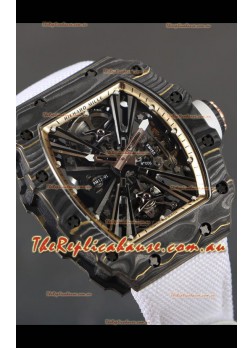 Richard Mille RM12-01 Carbon Fiber Case Genuine Tourbillon Movement 1:1 Mirror Replica Watch
