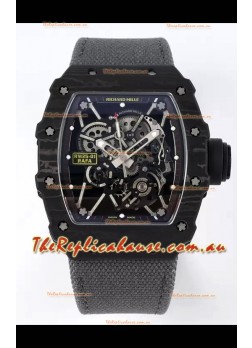 Richard Mille RM35-01 Rafael Nadal Carbon Fiber Casing with Genuine Tourbillon Super Clone Watch 