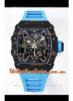 Richard Mille RM35-01 Rafael Nadal Carbon Fiber Casing with Genuine Tourbillon Super Clone Watch 
