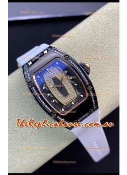 Richard Mille RM-07-01 Diamonds Dial Black Ceramic Ladies 1:1 Swiss Replica Watch 
