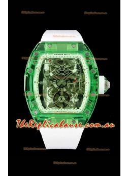 Richard Mille 56-01 Transparent Sapphires Casing with Genuine Swiss Tourbillon Movement Super Clone