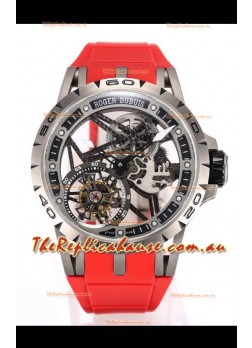 Roger Dubuis Excalibur Spider Flying Tourbillon Skeleton Titanium Casing 45MM  1:1 Mirror Swiss Watch