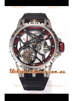 Roger Dubuis Excalibur Spider Flying Tourbillon Skeleton Titanium Casing 45MM  1:1 Mirror Swiss Watch