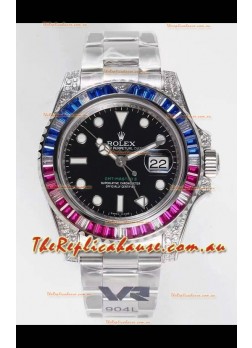 Rolex GMT Masters II Diamonds Swiss watch in 904L Case - 1:1 Mirror Quality