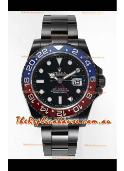 Rolex GMT Masters II REF.126710BLRO PEPSI BLAKEN Swiss Replica - 904L Steel in DLC Coating