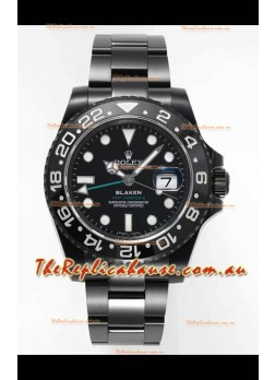 Rolex GMT Masters II REF.126710BLRO BLAKEN Swiss Replica - 904L Steel in DLC Coating