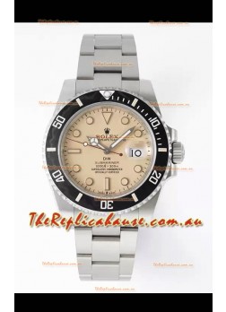Rolex Submariner DiW Stainless Steel Casing Black Ceramic Bezel Edition Watch 