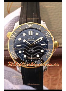 Omega Seamaster 300M Co-Axial Master Chronometer Black Dial Two Tone Casing 1:1 Mirror Replica