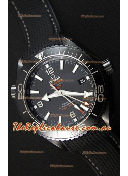 Omega Seamaster Planet Ocean Deep Black GMT 45.5MM 1:1 Mirror Replica Watch 