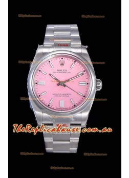 Rolex Oyster Perpetual REF#124300 41MM Cal.3230 Movement Swiss Replica Pink Dial 904L Steel 1:1 Mirror Replica Watch
