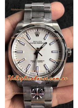 Rolex Oyster Perpetual REF#124300 41MM Cal.3230 Movement Swiss Replica White Dial 904L Steel 1:1 Mirror Replica Watch