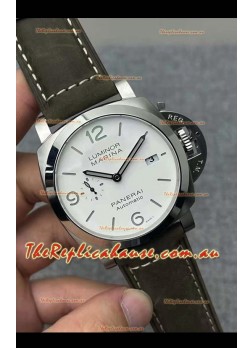 Panerai Luminor Marina PAM1314 1:1 Mirror Swiss Replica Watch in White Dial 