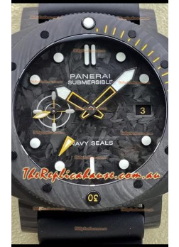 Panerai Submersible PAM01324 Carbotech GMT Navy Seals Edition 1:1 Mirror Replica Watch 44MM
