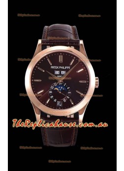 Patek Philippe Annual Calendar 5396R-012 Complications Swiss Replica Watch in Brown Dial 