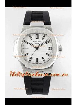 Patek Philippe Nautilus 5711/1A-011 1:1 Mirror Swiss Replica Watch in White Dial 904L Steel
