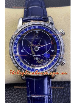 Patek Philippe 6104G Grand Compilations Handwind Swiss Replica Watch - Diamonds Bezel