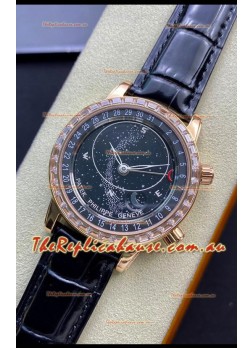Patek Philippe 6104R Grand Compilations Handwind Swiss Replica Watch - Diamonds Bezel