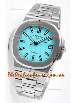 Patek Philippe Nautilus 5711 Tiffany Edition 1:1 Mirror Watch in Green Dial 904L Steel 
