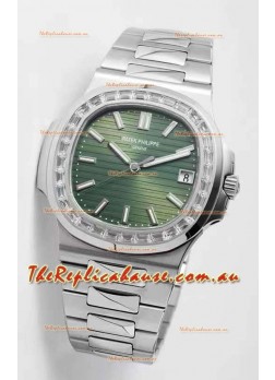 Patek Philippe Nautilus 5711/1A-014 1:1 Mirror Swiss Replica Watch in Green Dial 904L Steel 