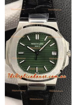 Patek Philippe Nautilus 5711/1A-014 1:1 Mirror Swiss Replica Watch in Green Dial 904L Steel 