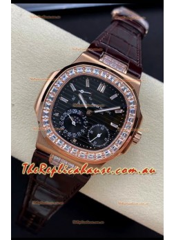Patek Philippe Nautilus 5712R 1:1 Quality Swiss Replica Watch in Black Dial