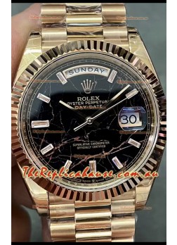 Rolex Day Date Presidential 18K Rose Gold Watch 40MM - Eisenkiesel Dial 1:1 Mirror Quality