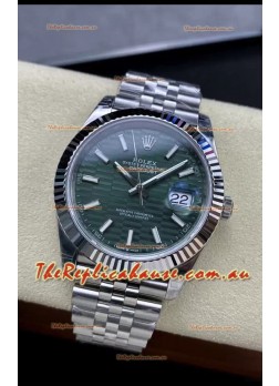 Rolex Datejust Cal.3235 Movement 1:1 Mirror Replica 904L Steel 41MM - Green Fluted Motif Dial