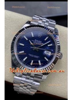 Rolex Datejust Cal.3235 Movement 1:1 Mirror Replica 904L Steel 41MM - Blue Fluted Motif Dial