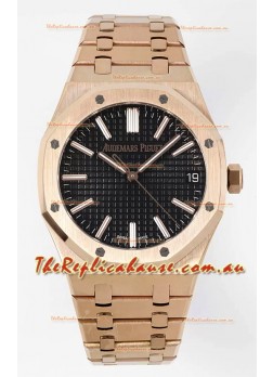 Audemars Piguet Royal Oak 15510 50th Anniversary 41MM Black Dial Rose Gold 41MM 1:1 Mirror Replica