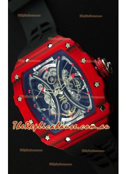 Richard Mille RM53-01 Pablo Mac Donough Red Carbon Case Swiss Replica Watch 