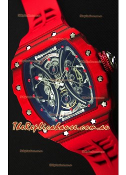 Richard Mille RM53-01 Pablo Mac Donough Red Carbon Case Swiss Replica Watch 